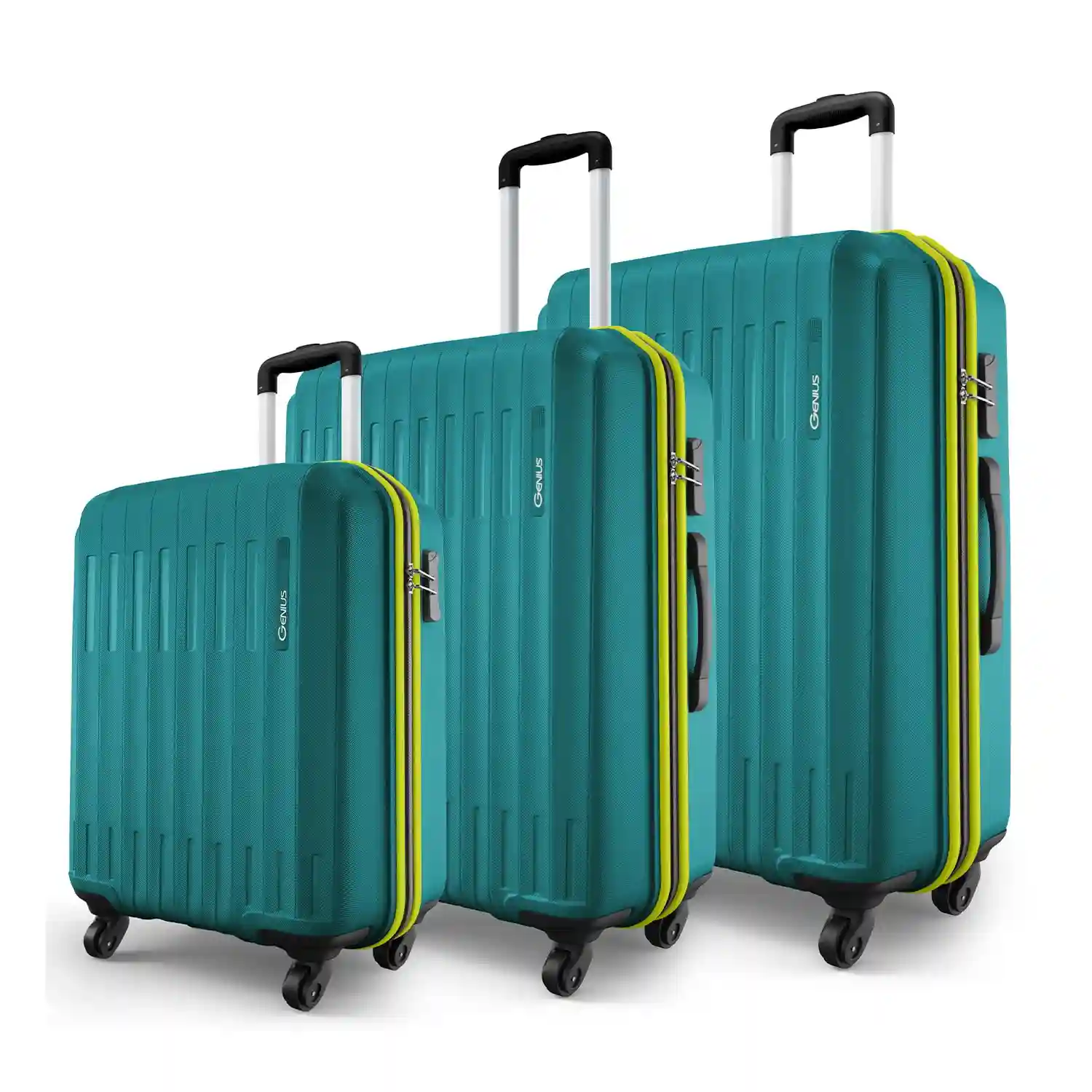 Safari Genius Alley Set of 3 (Cabin + Medium + Large) Trolley Bags